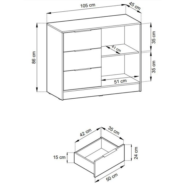 Комод Nelly 2D - Сучасний комод для вашої оселі