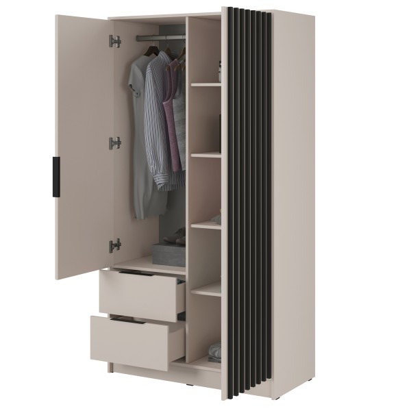 Шафа дводверна з дзеркалом і шухлядами Nelly 2D