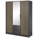 Шафа тридверна з дзеркалом і шухлядами Nelly 3D