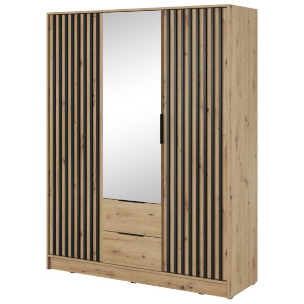 Шафа тридверна з дзеркалом і шухлядами Nelly 3D