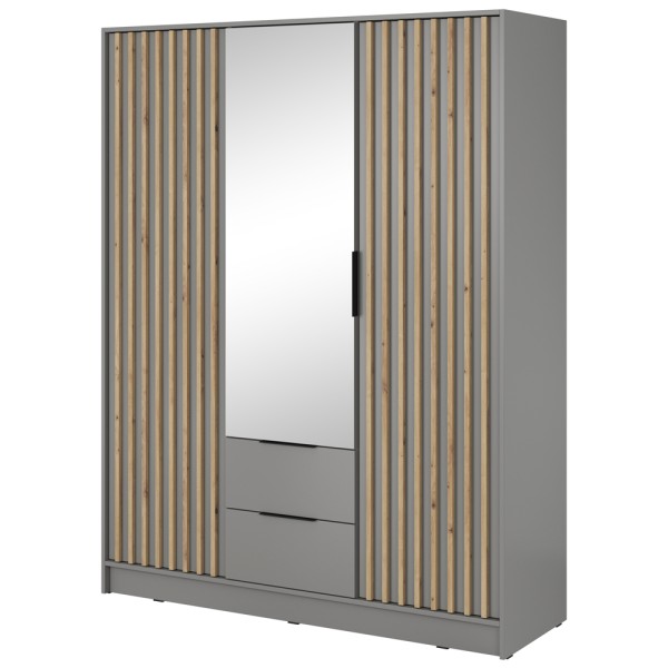 Шафа тридверна з дзеркалом і шухлядами Nelly 3D