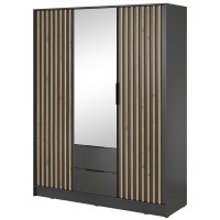 Шкаф трехдверный с зеркалом и ящиками Nelly 3D