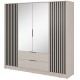 Шафа чотиридверна з дзеркалом і шухлядами Nelly 4D для вашої спальні