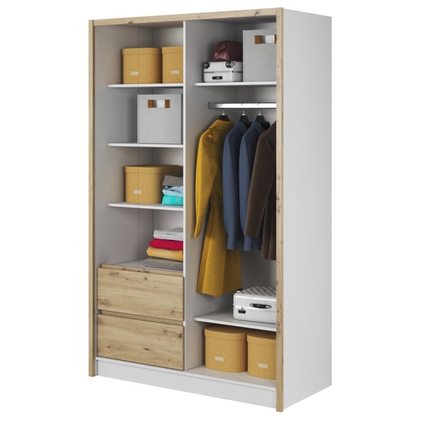 Шафа-купе Sara 130 з дзеркалом і шухлядами