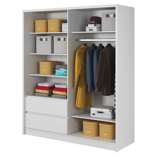 Шафа-купе Sara 180 з дзеркалом та шухлядами