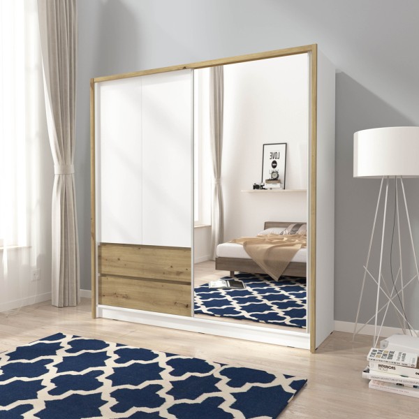 Шафа-купе з дзеркалом та шухлядами Sara 200