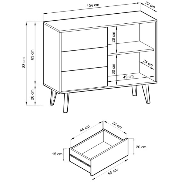Комод Willow KSZ104 – Ідеальне рішення для вашої вітальні
