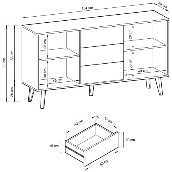 Комод Willow KSZ154 — сучасний та функціональний комод для вашої оселі