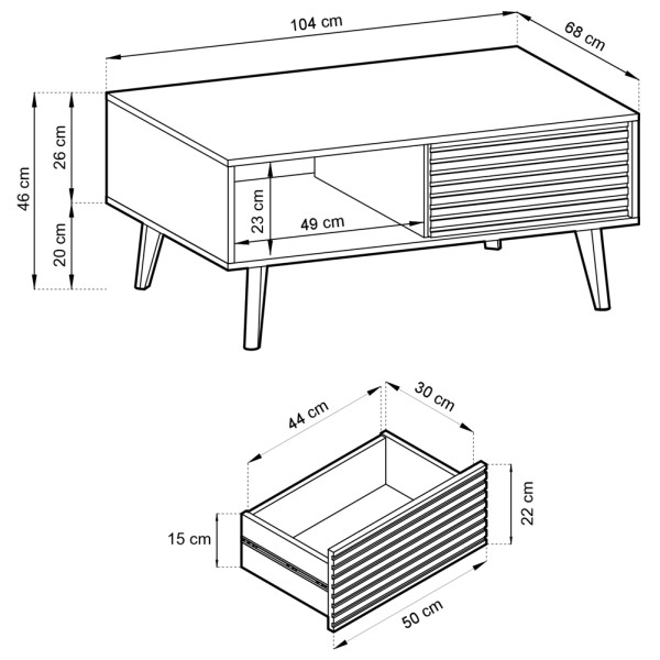 Журнальний стіл Willow L104
