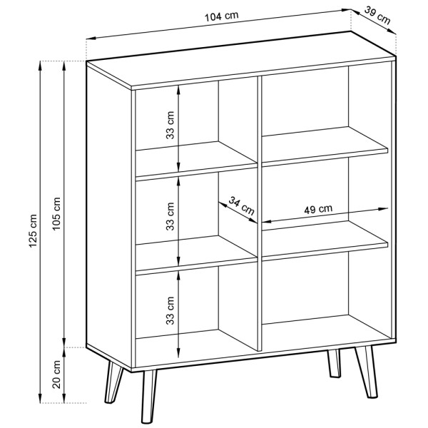Шафа дводверна низька Willow KD104: стильна меблі для вашої вітальні