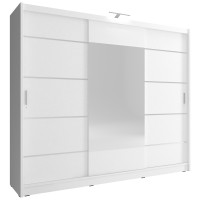 Шафа-купе з дзеркалом та алюмінієвими вставками Wiki 250 alu