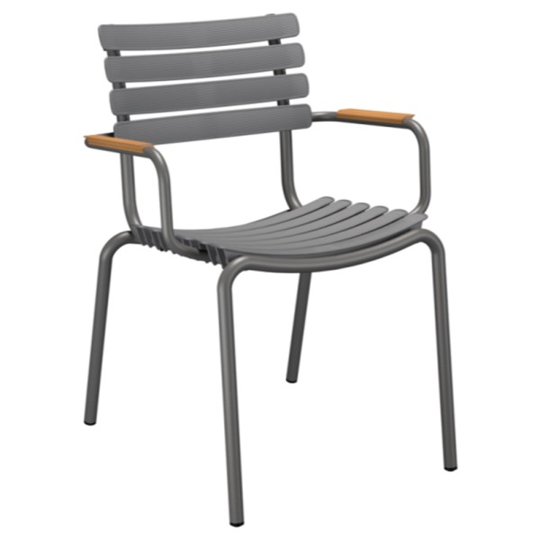 Стілець Reclips з дерев’яними підлокітниками