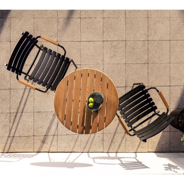 Стілець Reclips з дерев’яними підлокітниками