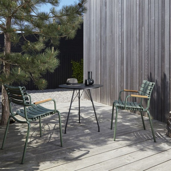 Стілець Reclips з дерев’яними підлокітниками