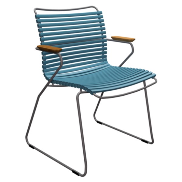 Стілець Click з дерев'яними підлокітниками — сучасний стиль та комфорт