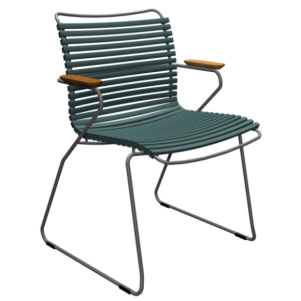 Стілець Click з дерев'яними підлокітниками — сучасний стиль та комфорт