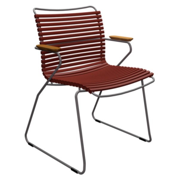 Стілець Click з дерев'яними підлокітниками — сучасний стиль та комфорт