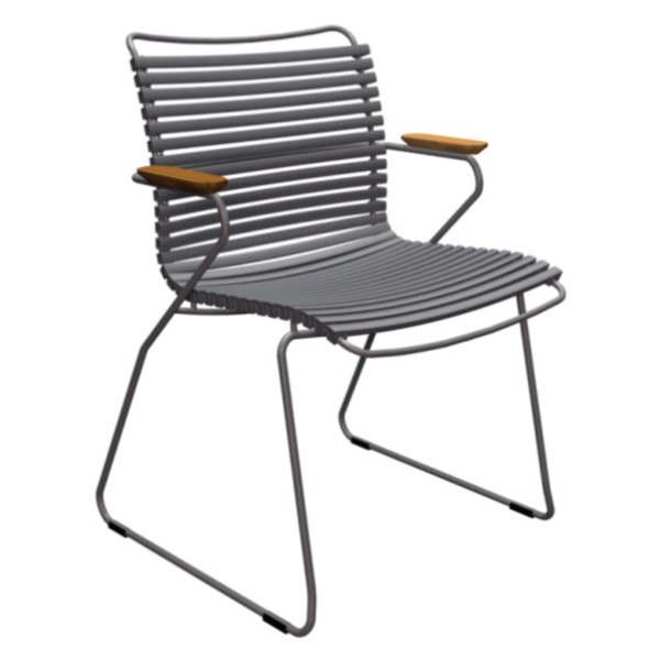 Стілець Click з дерев'яними підлокітниками — сучасний стиль та комфорт