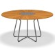 Стіл Circle D150 — сучасний круглий стіл з металу та бамбуку