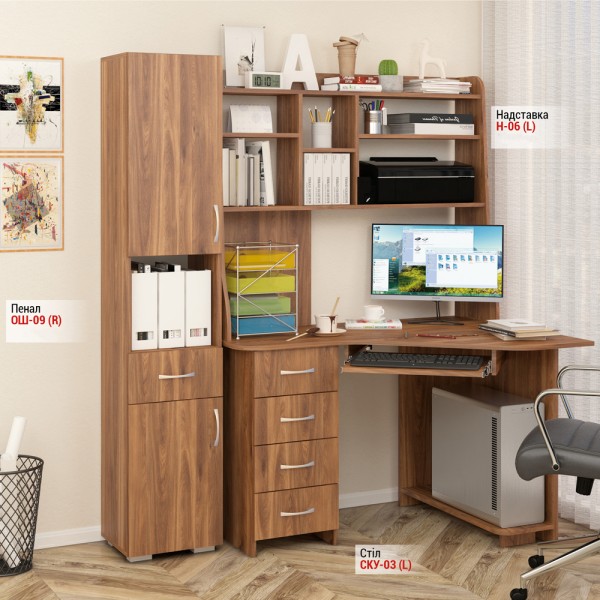 Стіл комп'ютерний СКУ - 03 – Кутовий стіл для офісу