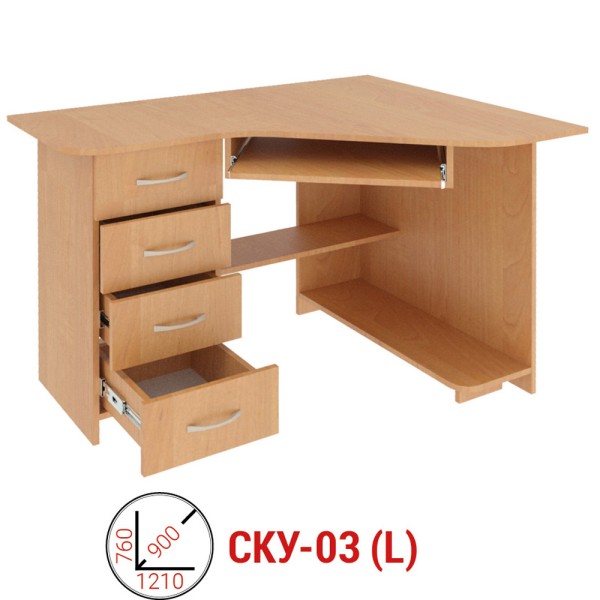 Стіл комп'ютерний СКУ - 03 – Кутовий стіл для офісу