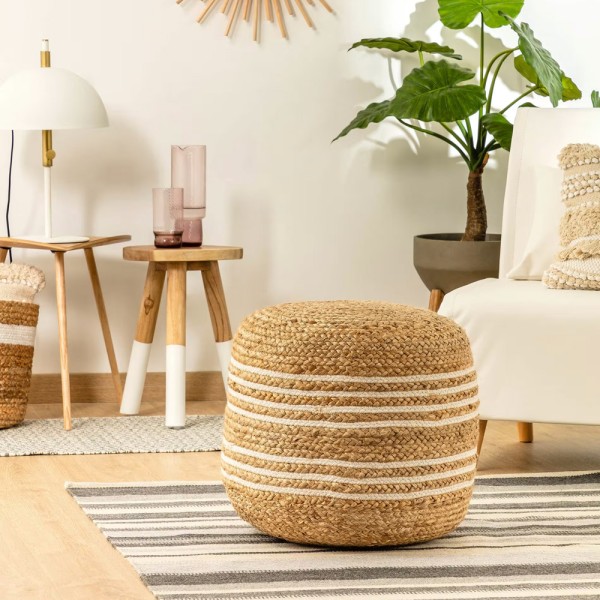 Пуф Samy Ø 45 см – стильний м’який пуф для вашої оселі