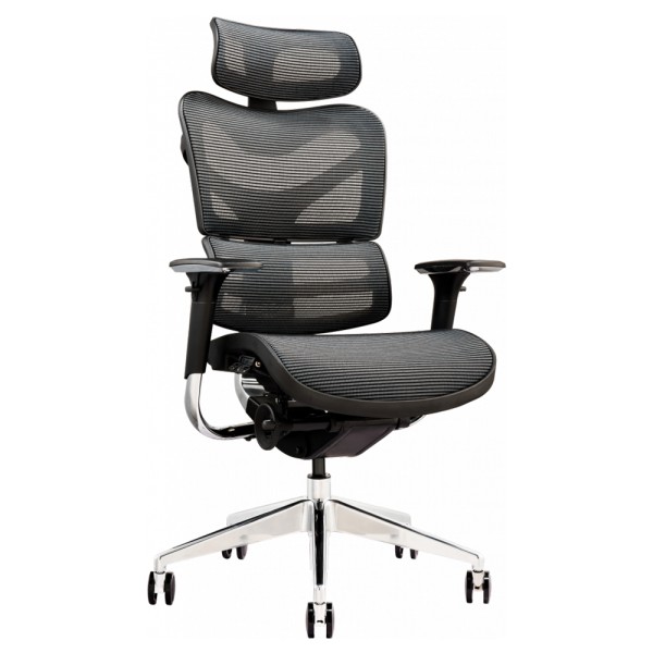 Крісло X-702 для офісу з підголовником і підлокітниками