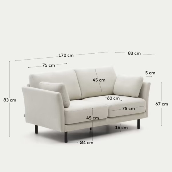 Диван 2-місний Gilma 170 см – мінімалізм та комфорт для вашої оселі