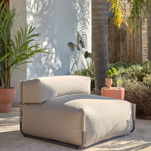 Пуф зі спинкою Square – для вулиці та саду