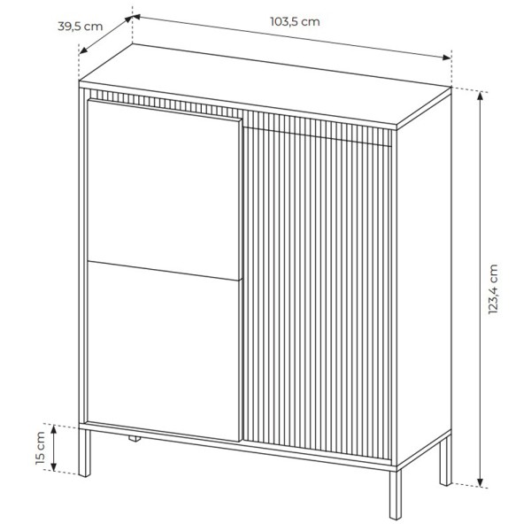 Комод високий Senso 3D