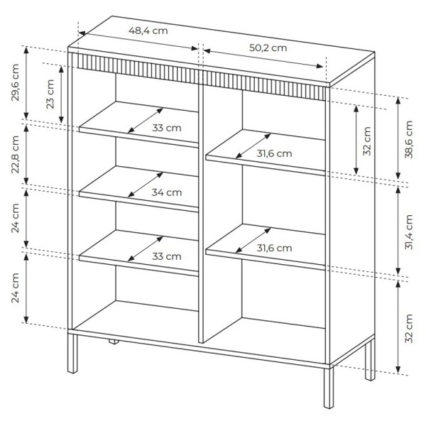 Комод високий Senso 3D