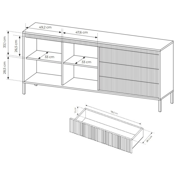 Комод Senso 2D3S/187 - стильне рішення для вашої оселі