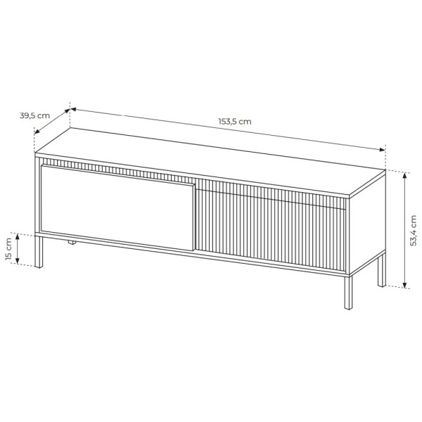 Тумба під телевізор Senso 2D/153 - стиль та функціональність для вашої вітальні