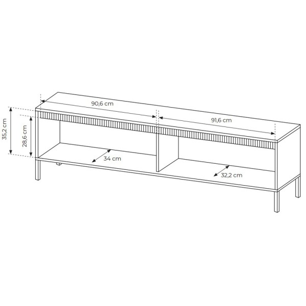 Тумба під телевізор Senso 2D/187 – Сучасні меблі для вашої вітальні