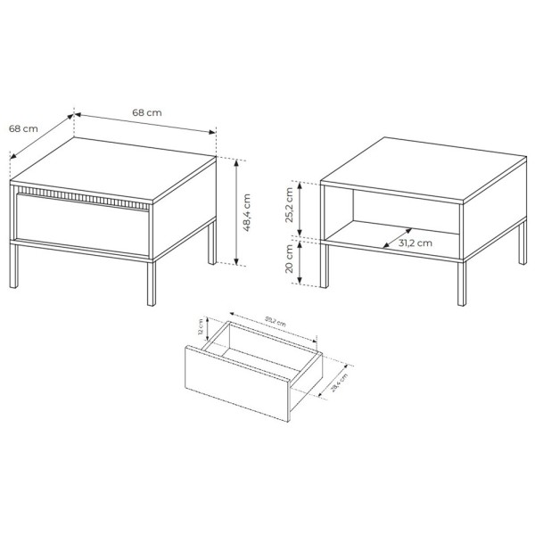 Стіл журнальний Senso 68