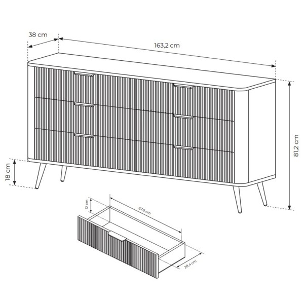 Комод Lante 6S/163 - для стильного інтер'єру вашої спальні та вітальні