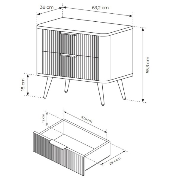 Тумба приліжкова Lante 2S — ідеальний вибір для вашої спальні
