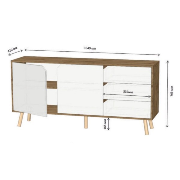 Комод Лоран — стильна та функціональна тумба для будь-якої кімнати