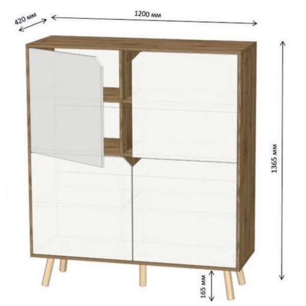 Комод-пенал Лоран для вітальні та спальні