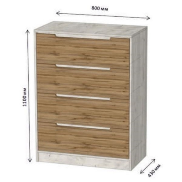 Комод Тетріс - сучасний комод з 4 шухлядами