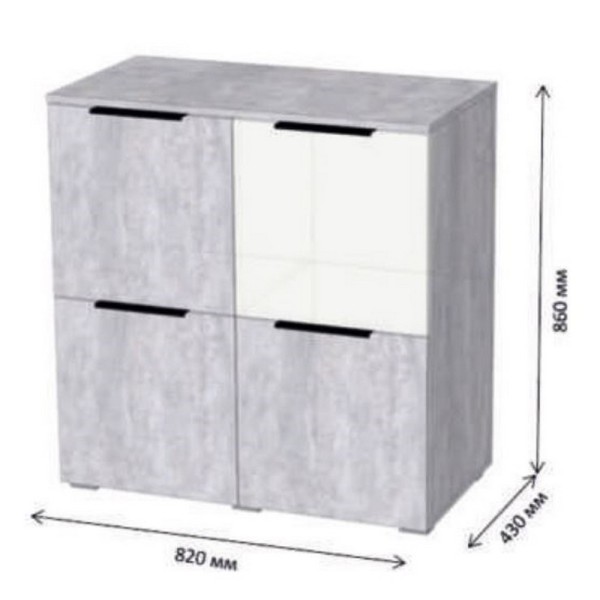 Тумба Краш 4дв для вітальні та спальні – надійна і стильна меблі