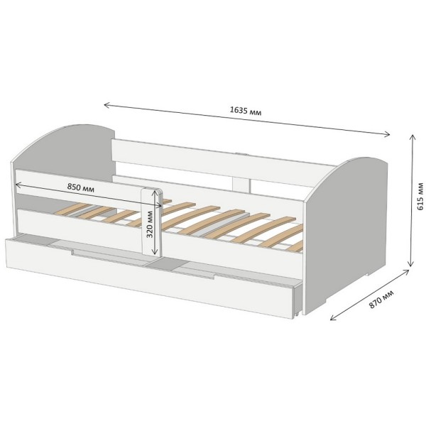Дитяче ліжко Вольт - Комфорт та стиль для вашої дитини