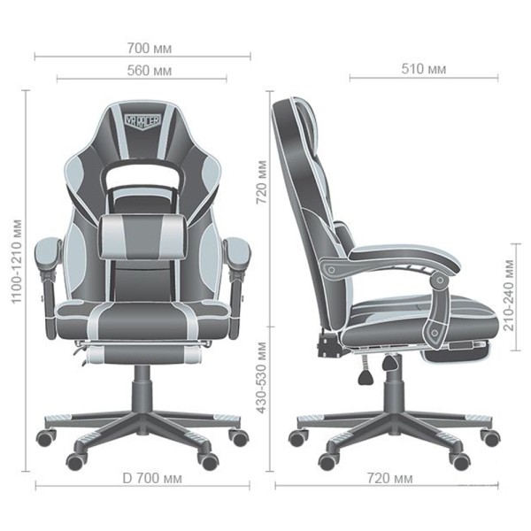 Крісло VR Racer Dexter Webster - для геймерів та офісу