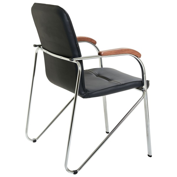 Стілець Самба хром горіх Nappa без канта - Офісний стілець