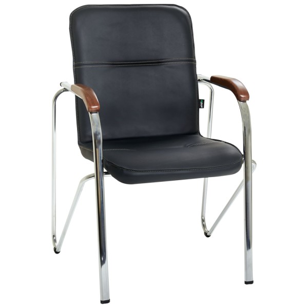 Стілець Самба хром горіх Nappa без канта - Офісний стілець