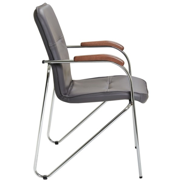 Стілець Самба хром горіх Nappa без канта - Офісний стілець