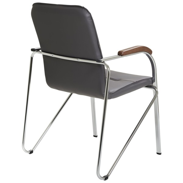 Стілець Самба хром горіх Nappa без канта - Офісний стілець