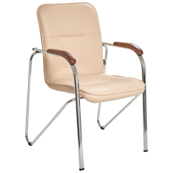 Стілець Самба хром горіх Nappa без канта - Офісний стілець