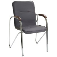 Стілець Самба хром горіх Nappa без канта