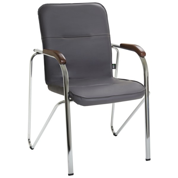 Стілець Самба хром горіх Nappa без канта - Офісний стілець